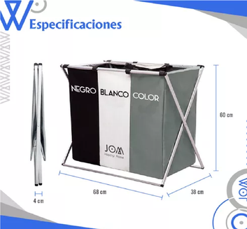 Cesta Cesto Canasta De Ropa Sucia Triple